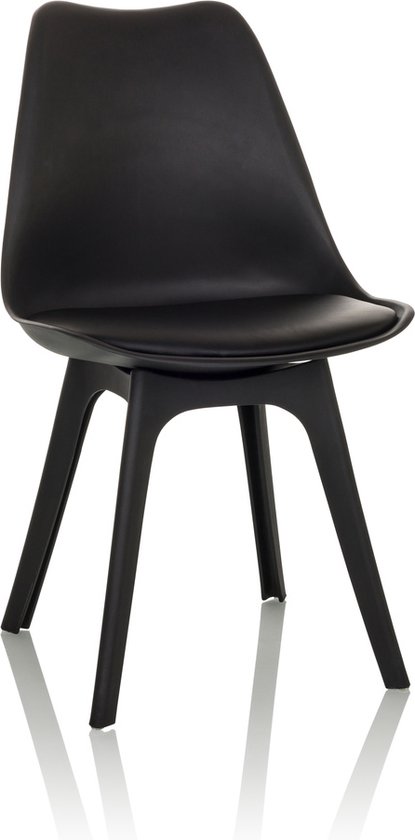 Shell-stoel - SCANDI P - Zwart - 4 stuks per pakket