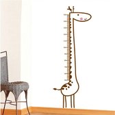 By Maes - Muursticker kinderkamer giraffe groeimeter decoratie babykamer 160 cm hoog