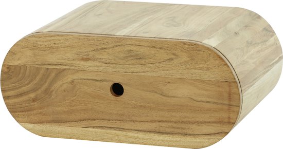 Nachtkastje Bend | 1 lade | bruin | hout | 45 x 20 x 31 cm | zwevend effect | slaapkamer | modern design