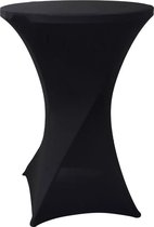 Statafelrok Zwart 4x - ∅80-85 x 110 cm - statafelhoes stretch - tafelhoes voor statafel - geschikt voor feesten en partijen