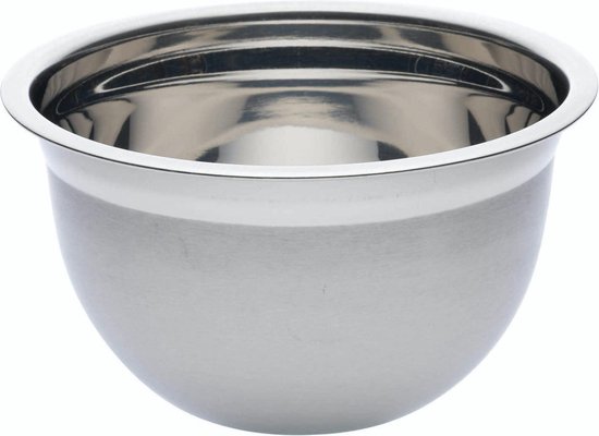 Saladier Inox 28cm Avec Base Antidérapante | Bol De Mélange Cuisine 5L | Acier Inoxydable | Lavable Lave-Vaisselle
