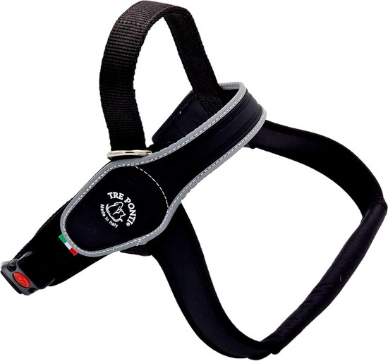 Tre Ponti Primo Tuig Zwart&Reflecterend - Hondenharnas - 76 - 97 cm