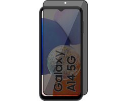 Privacy Screenprotector geschikt voor Samsung Galaxy A14 - Glas Screen Protector FullGuard