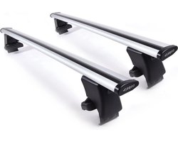 Dakdragers geschikt voor de Toyota Yaris 5d vanaf 2020 glad dak - Aluminium - Hoog laadvermogen 100kg - Wingbar - Zilver - Merk Farad
