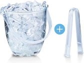 IJsemmer Met Tang - Ice Bucket - Drank Koeler - Koelemmer - Wijnkoeler - Bierkoeler - Champagne Koeler - 2-Delig - 800 ML - 12x13 cm