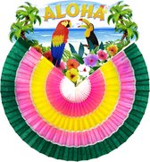 2 x Decoratie Waaier Alowa, Hawaii feest thema, Versiering.