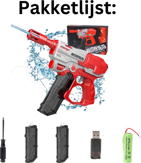 GoodGear Elektrisch Waterpistool – Met 2 Ladingen – Oplaadbaar – 10 Meter Bereik – Geschikt Voor Kinderen En Volwassenen