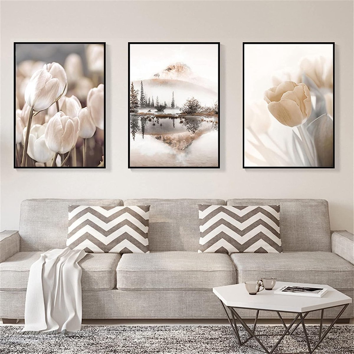 Poster Set Mit Rahmen Wohnzimmer