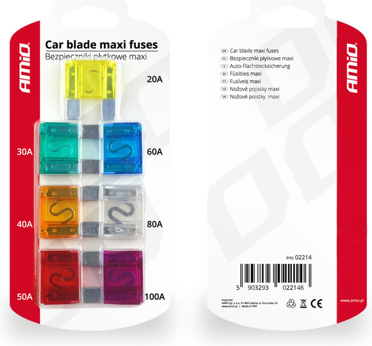 Auto maxi zekeringen 7 stuks