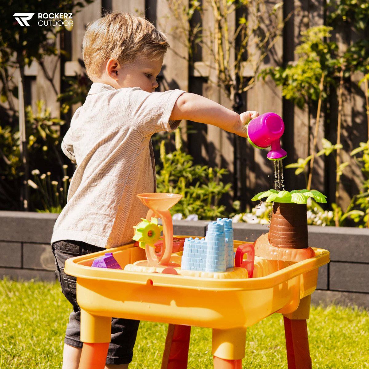 Rockerz Watertafel - Zandtafel - Speeltafel - Water speelgoed - Buitenspeelgoed - 25 delig - inclusief accessoires - Stimuleert hand-oog-coördinatie - Eenvoudig te monteren - Urenlang speelplezier gegarandeerd — afbeelding 13