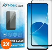 Mobigear Screenprotector geschikt voor OPPO Reno 6 5G Glazen | Mobigear Premium Screenprotector - Case Friendly - Zwart (2-Pack)