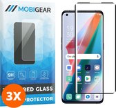 Mobigear - Screenprotector geschikt voor OPPO Find X3 Pro Glazen | Mobigear Premium Screenprotector - Case Friendly - Zwart (3-Pack)