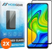 Mobigear Screenprotector geschikt voor Xiaomi Redmi Note 9 Glazen | Mobigear Premium Screenprotector - Case Friendly - Zwart (2-Pack)