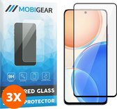 Mobigear Screenprotector geschikt voor HONOR X8 Glazen | Mobigear Premium Screenprotector - Case Friendly - Zwart (3-Pack)
