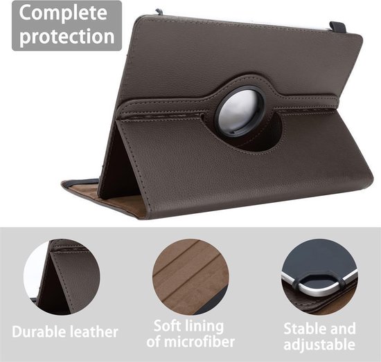 Housse de tablette Cadorabo pour Xiaomi Mi Pad 4 PLUS (10.1 Zoll) en MARRON - Housse de protection à 360 degrés en simili cuir avec fonction support et bande élastique