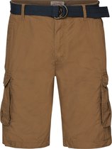 Petrol Industries - Heren Cargoshort met riem - Bruin - Maat S