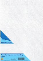 Nellie's Choice Papier voor blending & Aquarel technieken 10st wit AQBLP001 A4 180gr