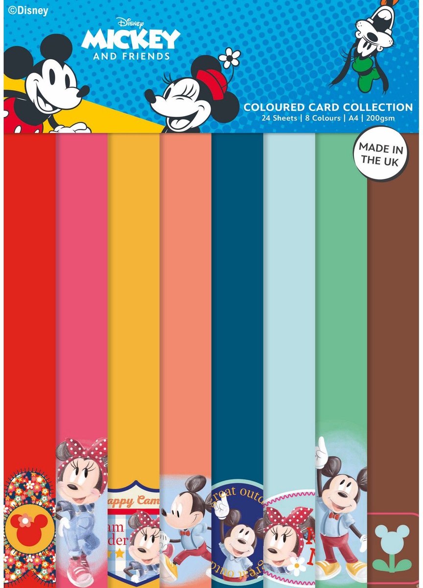 Creative Expressions Mickey & Minnie Coloured Card pack