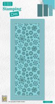 STAD020 Nellie Snellen Stamping Die Slimline Christmas Snowflakes - sneeuwvlokken - sneeuw