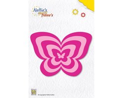 MFD064 Nellie Snellen snijmal vlinder - multi frame die - 6 vlinders in opklimmende grootte - butterfly