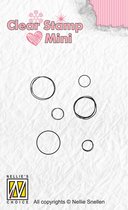 MAFS012 mini stempel clearstamp Nellie Snellen - textuur - water Bubbels, Bubbles, cirkels