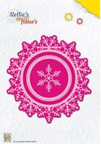 MFD109 Snijmal Nellie Snellen - cirkel sneeuwvlok en ijskristal kerstmis - Xmas wreath snowflake