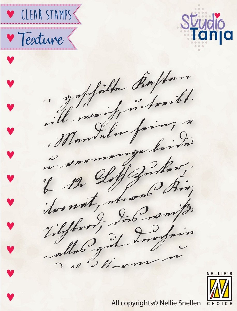 TXCS021 Nellie Snellen Texture clearstamp - textuur stempel schrift - achtergond tekst - klassiek - background writing