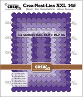 Crealies Crea-Nest-Lies XXL Rechthoeken met grote schulprand CLNestXXL145 max. 12 x 16 cm (03-23)