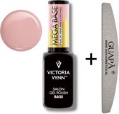 GUAPÀ® Rubber Base - Victoria Vynn™ Gel Polish Mega Base - Hard & Long Nails - Builder Gel - BIAB - Peachy Pink 8 ml
