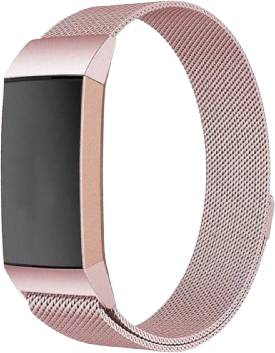 Fitbit Charge 3 & 4 milanese bandje (small) - Rosé goud - Fitbit charge bandjes