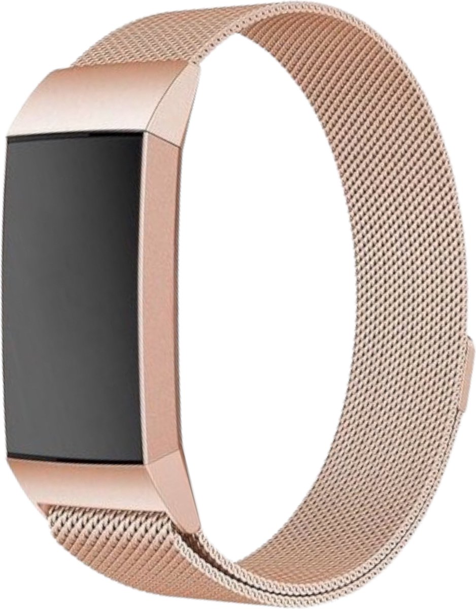 Fitbit Charge 3 & 4 milanese bandje (large) - Champagne goud - Fitbit charge bandjes