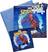Marvel Spiderman kaart met puzzel - wenskaart met envelop - verjaardag