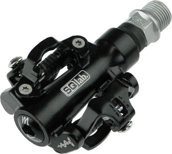 SQlab Racefiets pedalen 511 – Klikpedalen – Fietsen – Zwart – SPD-compatibel - L – +8mm