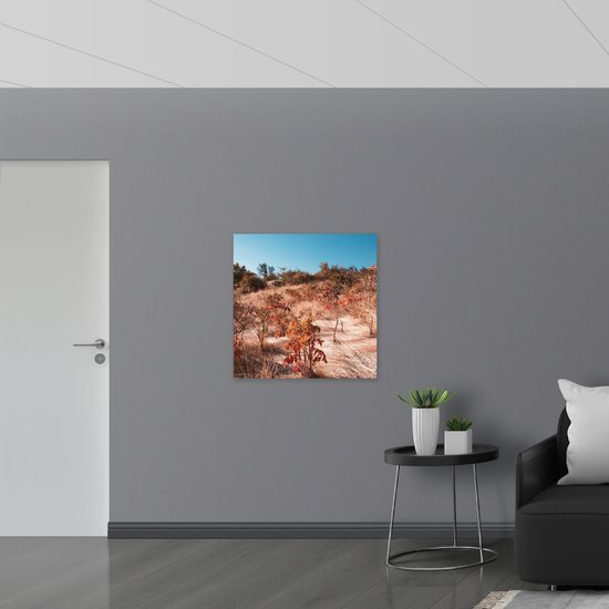 Poster (Mat) - Landschap - Bomen - Bloemen - Planten - Wind - Kleuren - 80x80 cm Foto op Posterpapier met een Matte look