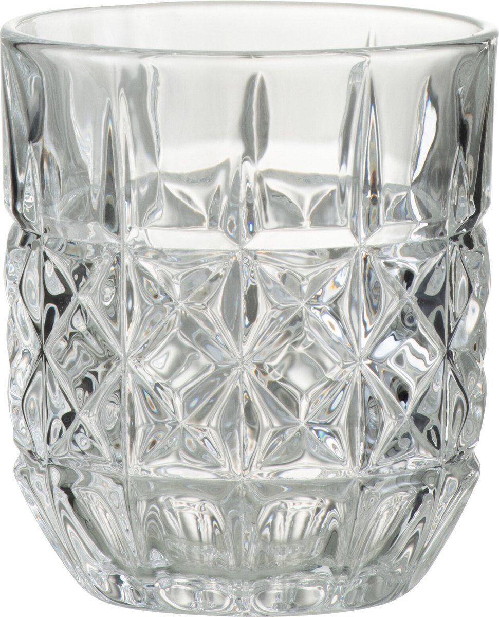 J-Line glas Whisky Lone - glas - transparant - giftbox - 4 stuks
