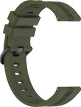 Siliconen bandje - geschikt voor Huawei Watch GT / GT Runner / GT2 46 mm / GT 2E / GT 3 46 mm / GT 3 Pro 46 mm / GT 4 46 mm / Watch 3 / Watch 3 Pro / Watch 4 / Watch 4 Pro - legergroen