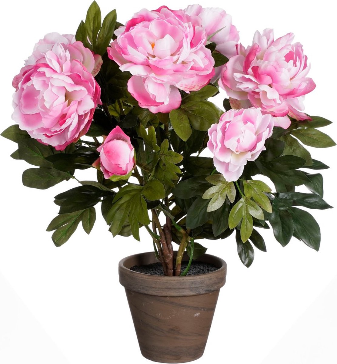 Mica Decorations Peony Kunstbloem - 38x38x50 cm - Polyester - Roze