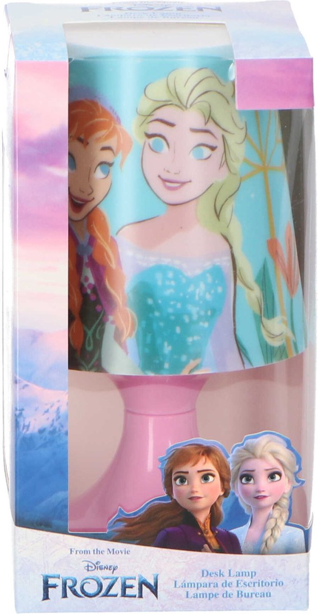 Disney Frozen tafellamp/bureaulamp/nachtlamp voor kinderen - lila - kunststof - 18 x 9 cm van Disney — afbeelding 2