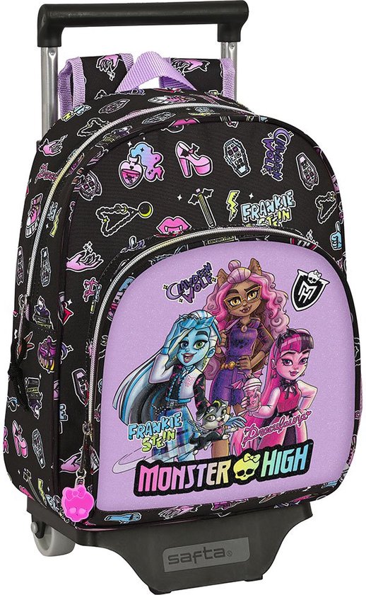 Monster High Schoolrugzak Met Wielen Monster High Creep Zwart 28 X 34 X 10 Cm