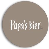 Onderzetters voor bier | wit & taupe - set van 2 | ø 10 cm | Papa's bier