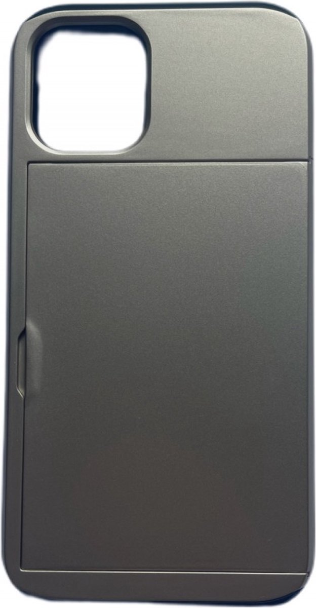 iPhone 13 mini pashouder hoesje - pasjes - Telehoesje - slide armor - apple - iPhone - Opberging - Creditcard - 2 in 1 - In 7 kleuren - Zwart - Donker blauw - Donker groen - Grijs - Goud - Rood - Zilver