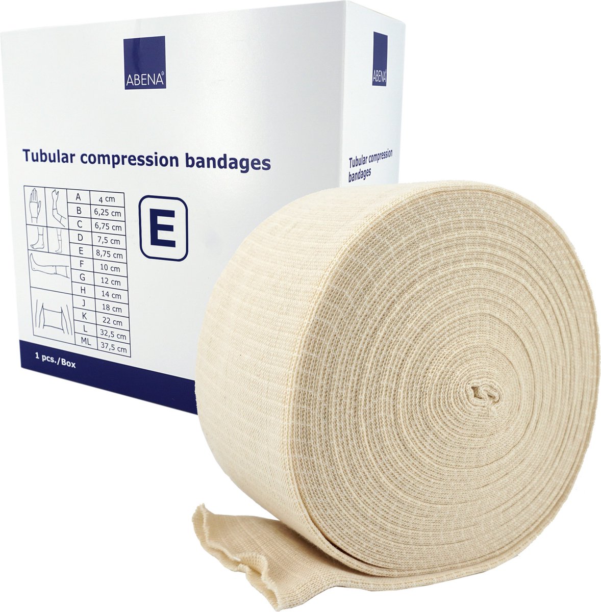 Goedkoopste Abena Buisverband - 1 Rol Steunverband - 8,75 cm x 10 m - Maat E - Latexvrij Verband