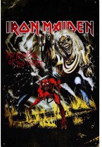 Metalen wandbord Iron Maiden Number of the Beast - 20 x 30 cm