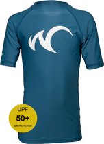 Watrflag Rashguard Valencia Kids - Blauw - UV beschermend surf shirt korte mouw 128