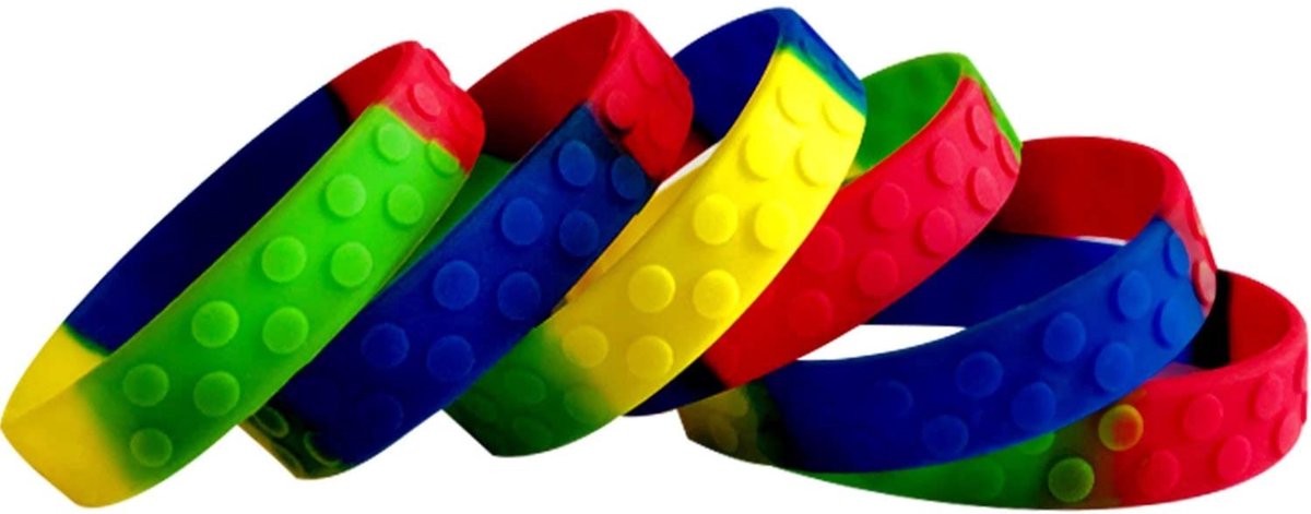 Siliconen polsbandjes - voor kinderfeestjes of andere activiteiten - 48 stuks