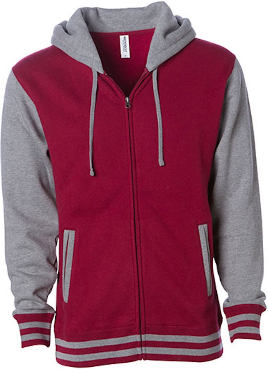 Heavyweight Varsity Hoodie met rits XS Cardinal