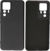 Hoesje Geschikt voor Xiaomi 12T Pro Hoesje - 2.0mm Dikke Fashion Telefoonhoesje Backcover - Siliconen Hoesje - Zwart