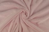 10 meter bont stof - Zacht - Baby roze - Pluche stof op rol
