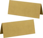 Santex naamkaartjes/plaatskaartjes - Bruiloft - mat goud - 20x stuks - 7 x 3 cm