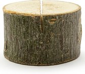 PartyDeco naamkaart/plaatskaart houders - boomschijf - Bruiloft - 10x - 3-4 cm - hout